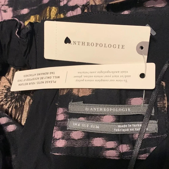 ANTHROPOLOGIE Jacquard A-Line Mini Dress in Black Motif - Picture 11 of 15
